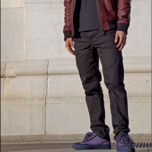 Jimmy Choo Men’s Purple Leather Sneakers